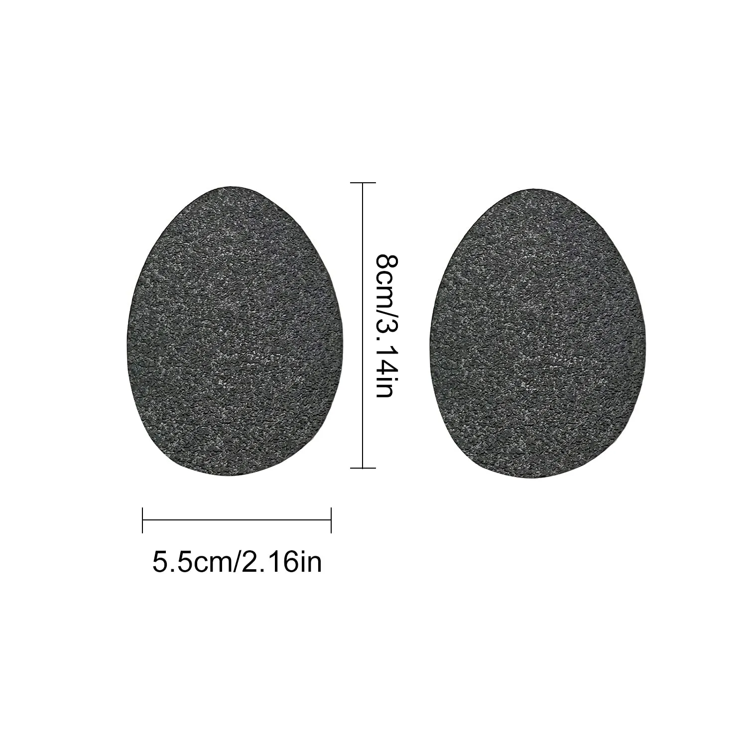7 Pairs Anti-slip Shoe Grips Self-Adhesive High-heeled Shoe Pads Protector Sticker Rubber（Black ）