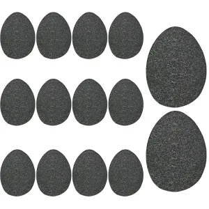 7 Pairs Anti-slip Shoe Grips Self-Adhesive High-heeled Shoe Pads Protector Sticker Rubber（Black ）