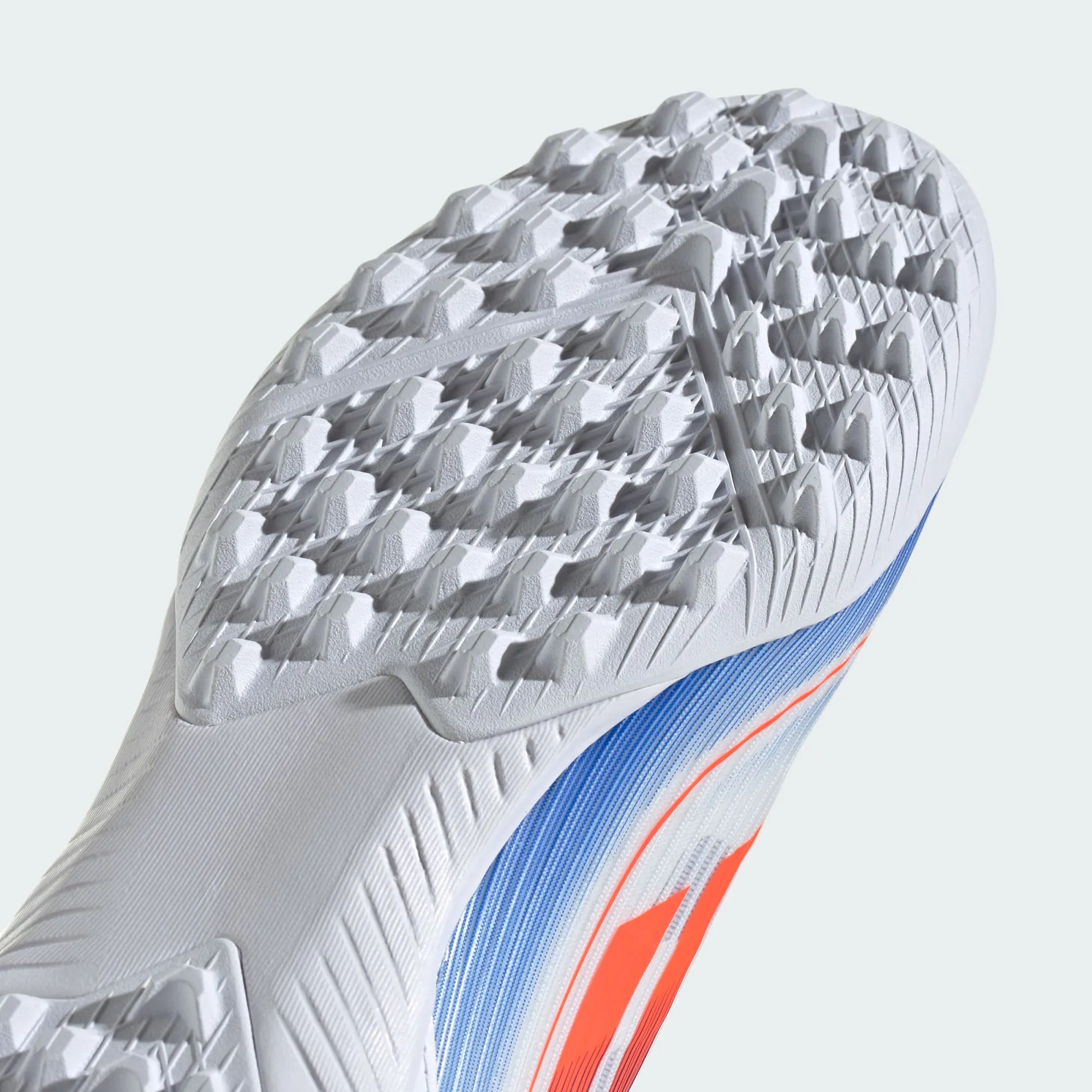 adidas F50 League Artificial Turf Soccer Shoes | Cloud White-Solar Red-Lucid Blue | Men's