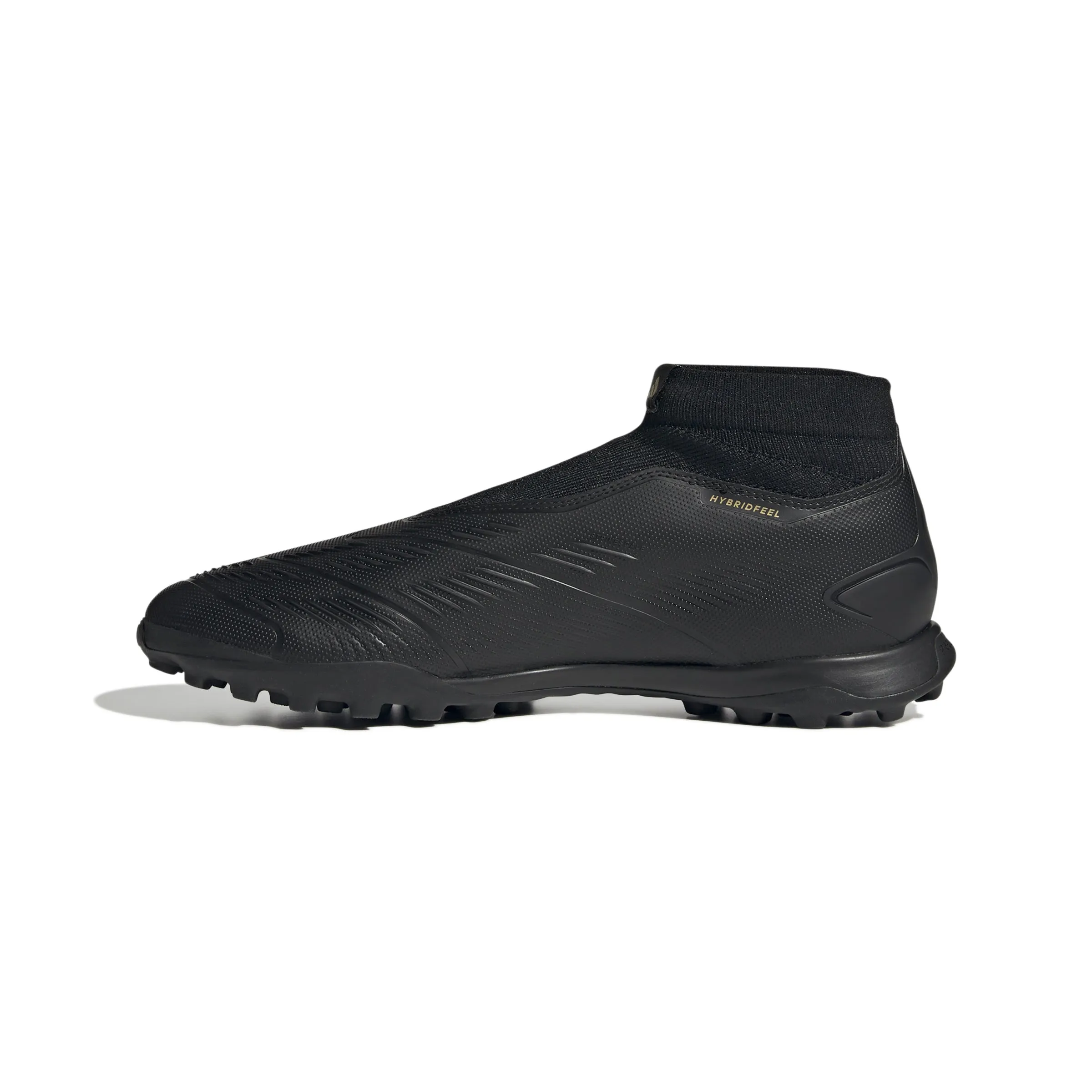 adidas Predator League Laceless Turf Soccer Cleat - Core Black/Carbon/Gold