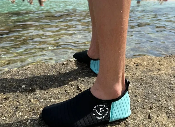 Adult 'The Sporty' Recyclable Aqua Water Shoe with Black Sole