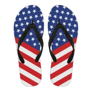 American Flag 4th of July Flip Flops Sandals