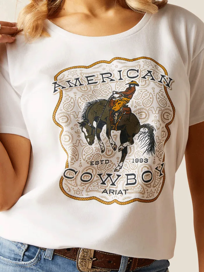 Ariat 10051439 Womens American Cowboy T-Shirt White