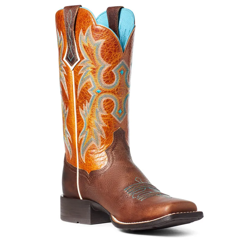 'Ariat' Women's Tombstone Western Square Toe - Hickory