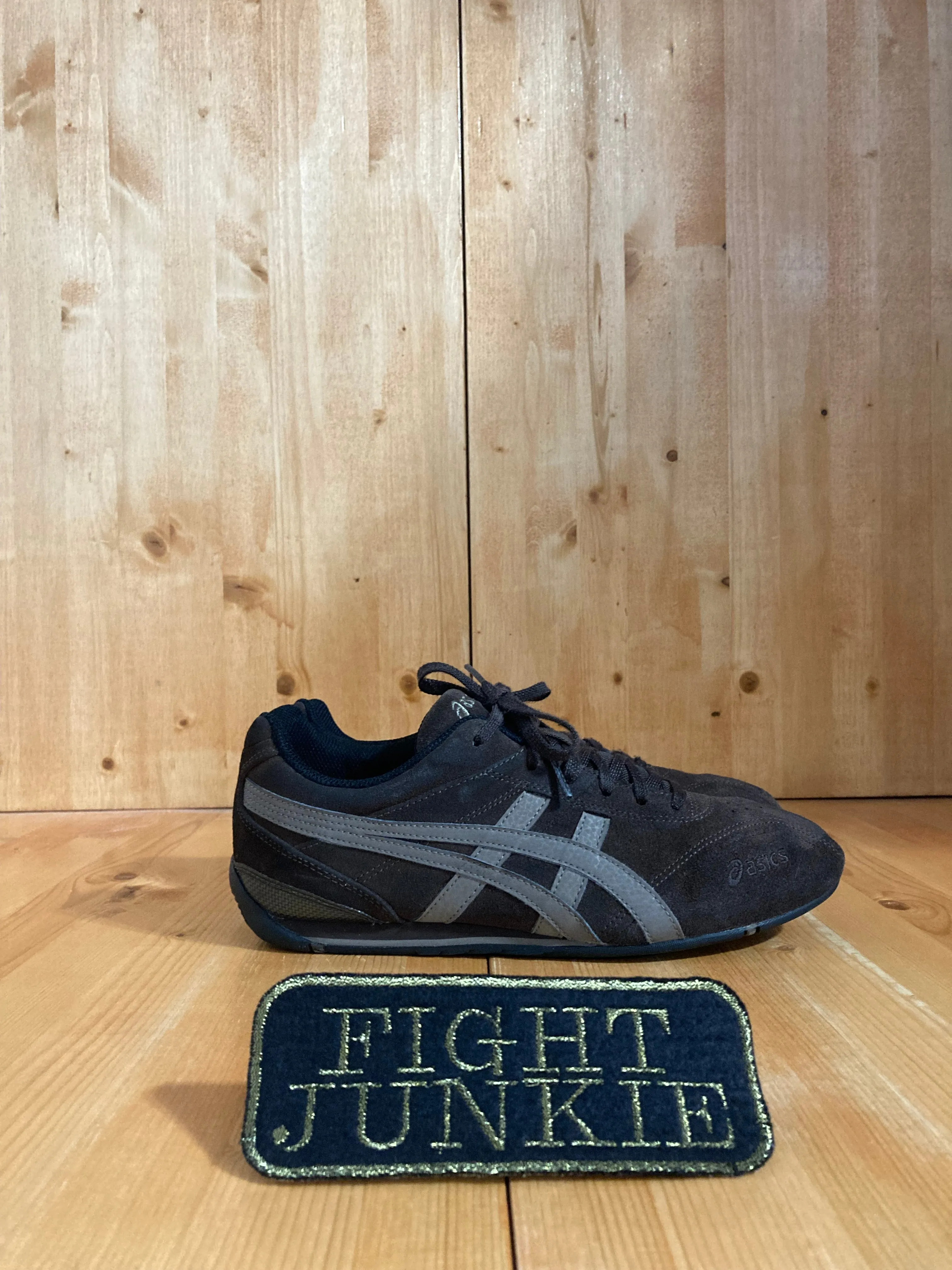 ASICS SHIHAN Youth Size 7 Suede Shoes Sneakers Brown HL8E3