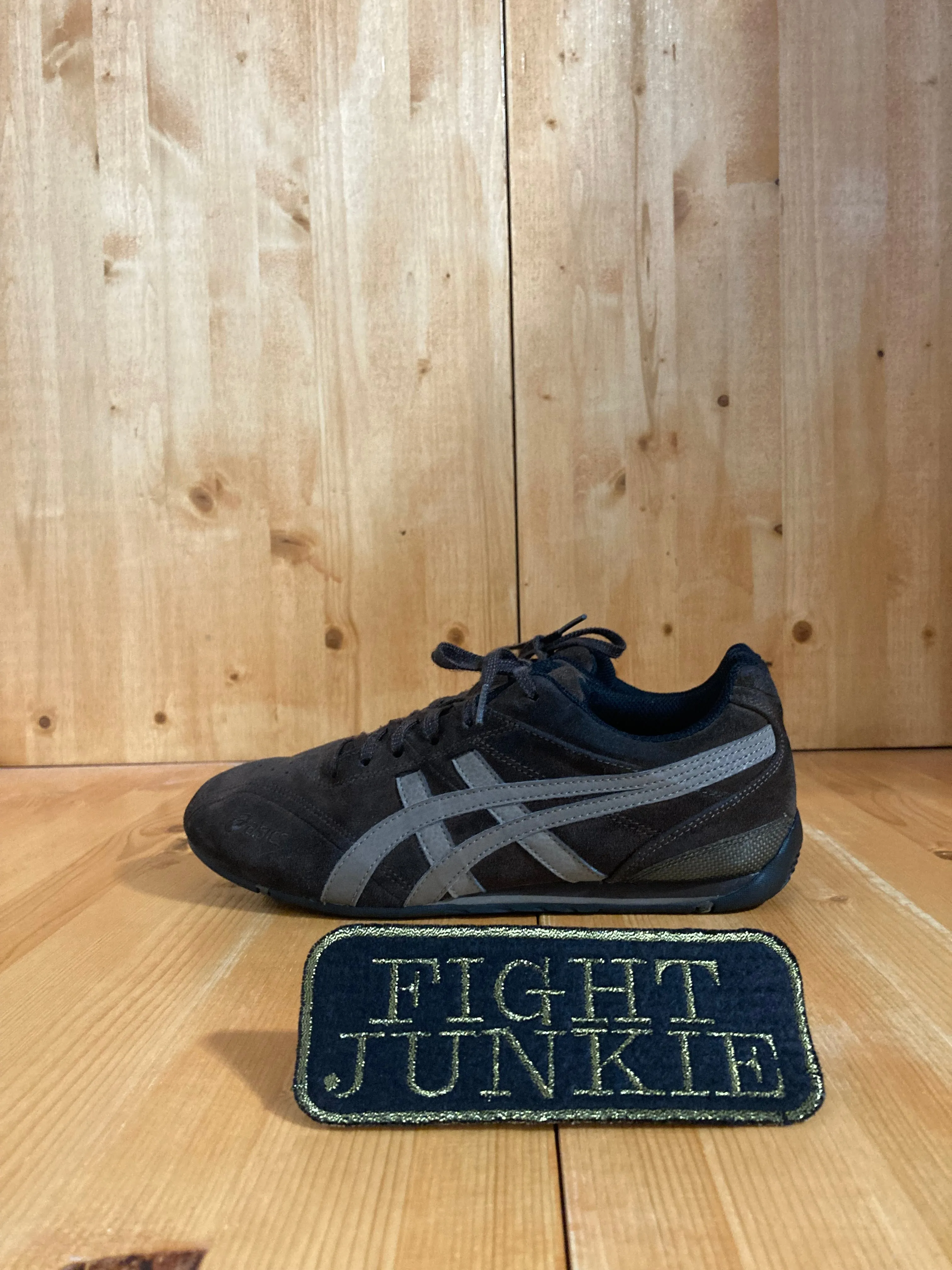ASICS SHIHAN Youth Size 7 Suede Shoes Sneakers Brown HL8E3