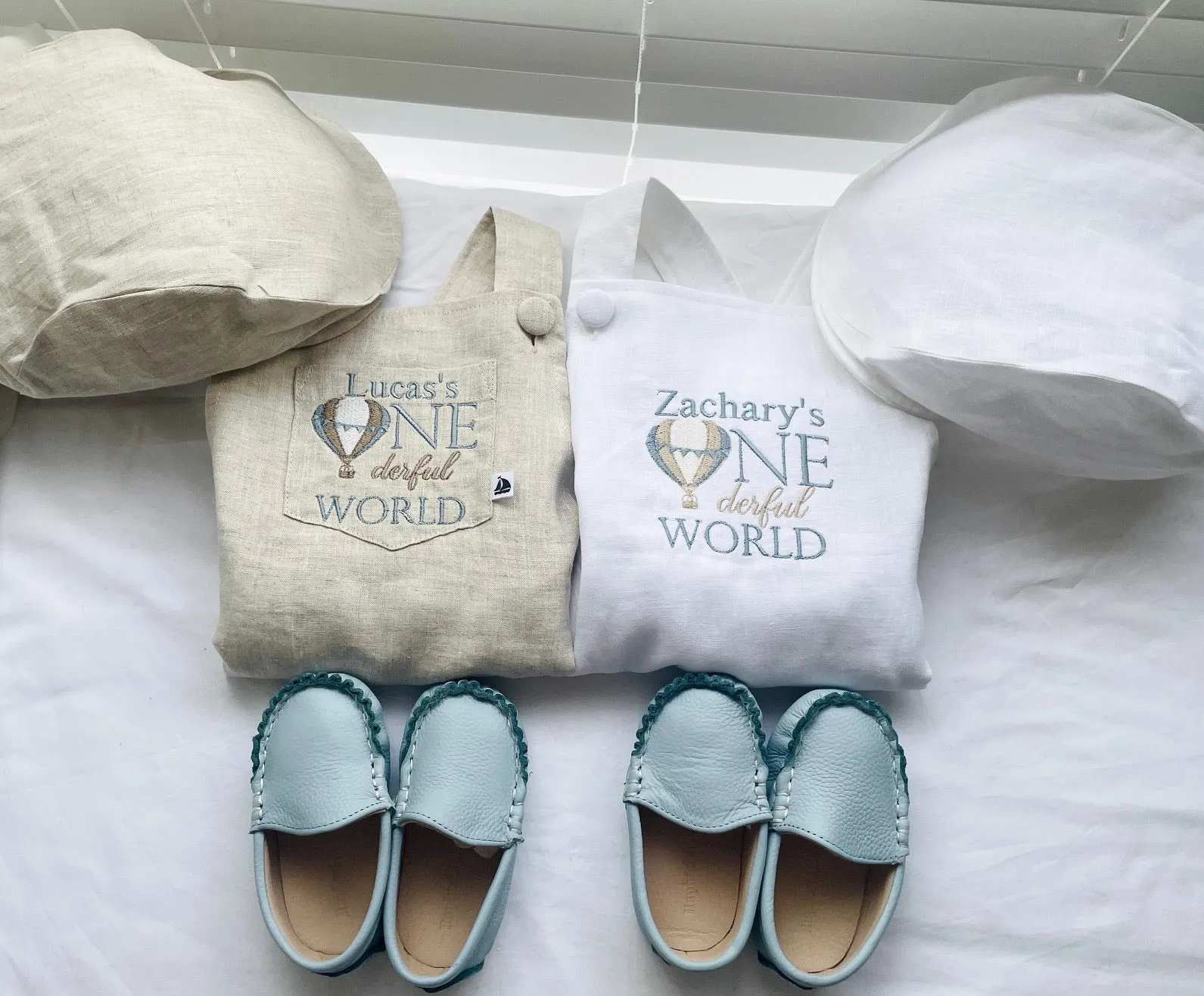 Baby and toddlers pale blue Leather moccasins loafers boat shoes