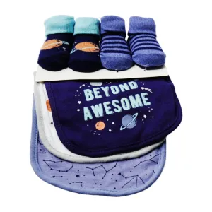 BABY BIB 3PC PACK WITH 2 PAIR BOOTIES MDW-23 CHI 19604