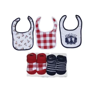 BABY BIB 3PC WITH 2 PAIR BOOTIES SET MW-22 CHI 56256