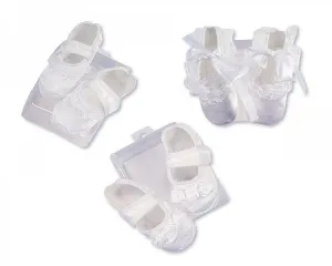 Baby Girls Satin Booties/ Shoes - 3 Designs-328