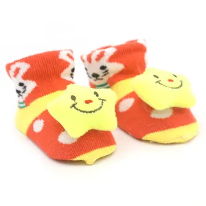 Baby Socks Booties - Orange