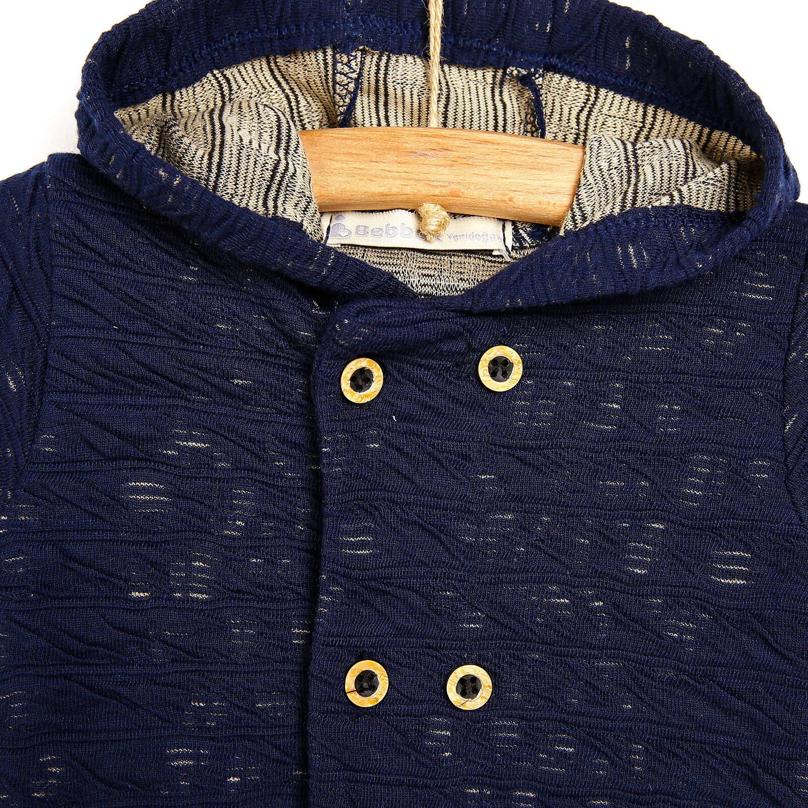 Bebbek Newborn Happy Camper Footed Jumpsuit - Navy Blue