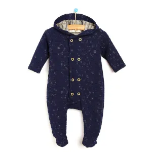 Bebbek Newborn Happy Camper Footed Jumpsuit - Navy Blue