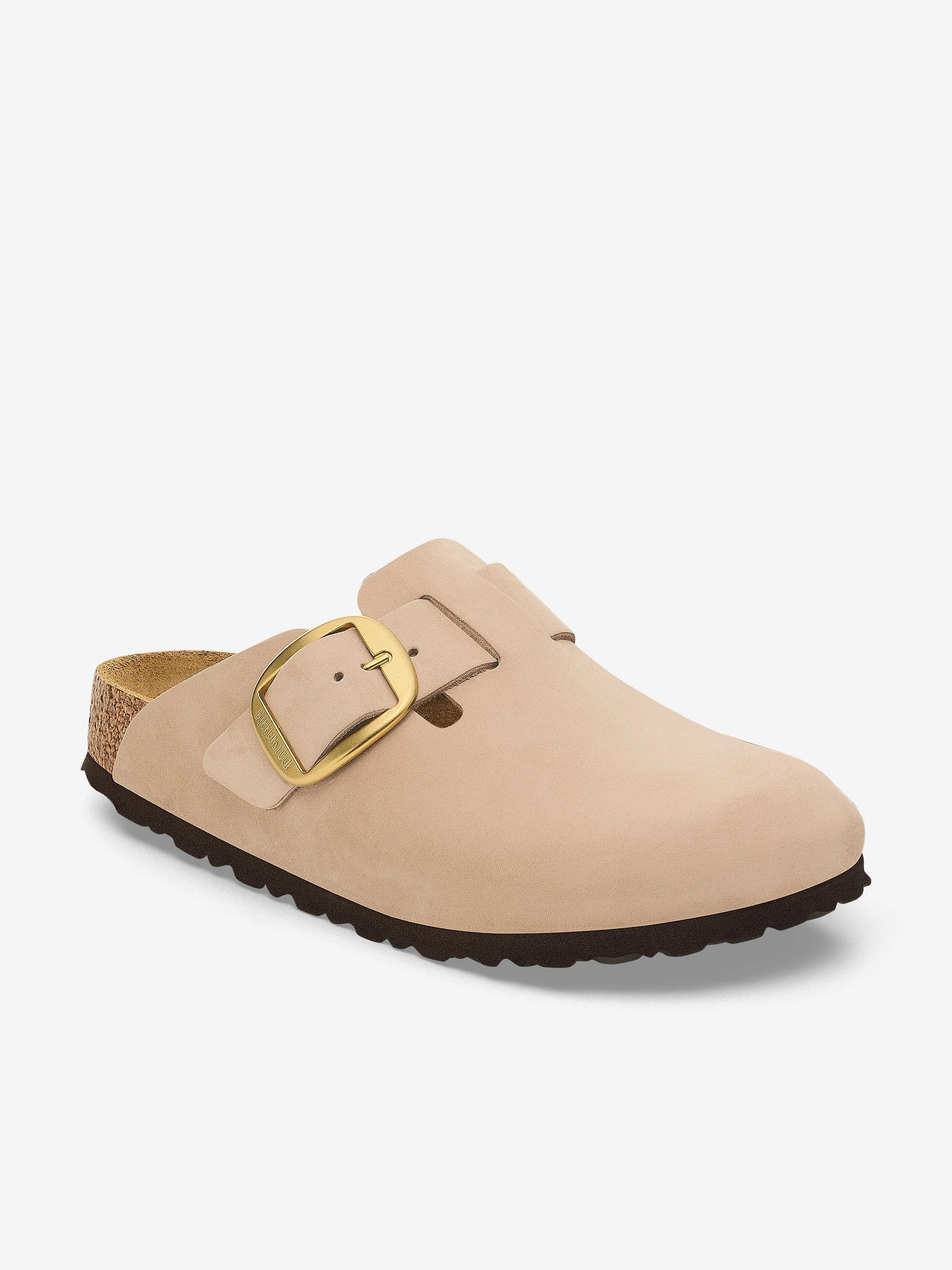 BIRKENSTOCK Boys Boston Big Buckle Clogs in Beige