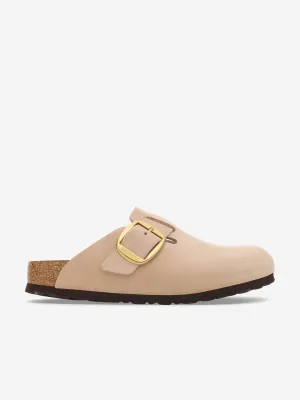 BIRKENSTOCK Boys Boston Big Buckle Clogs in Beige