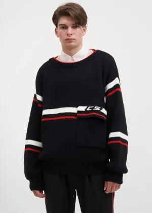 Black Tomek Knit Sweater