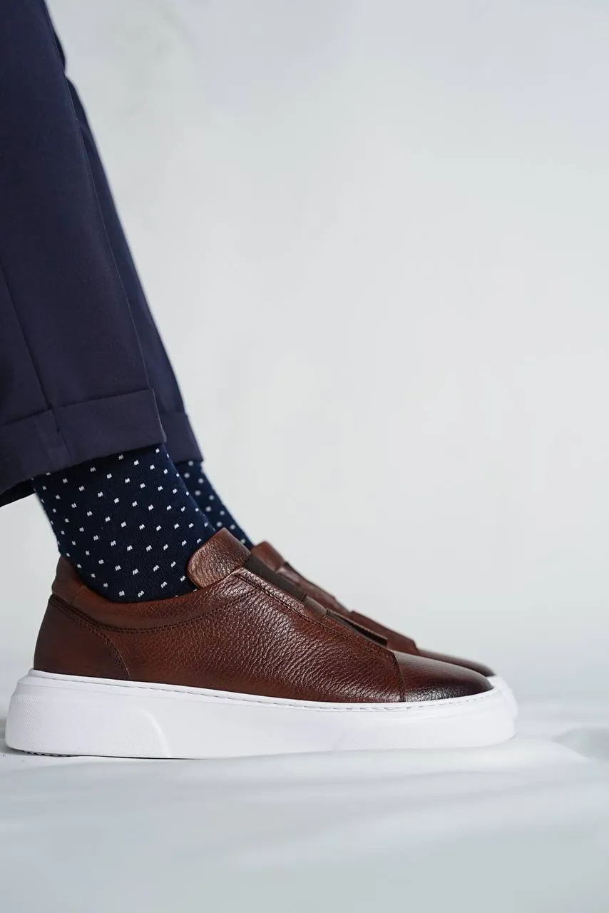 Brabion Marco Leather Brown Shoes - Timeless Elegance for Every Occasion