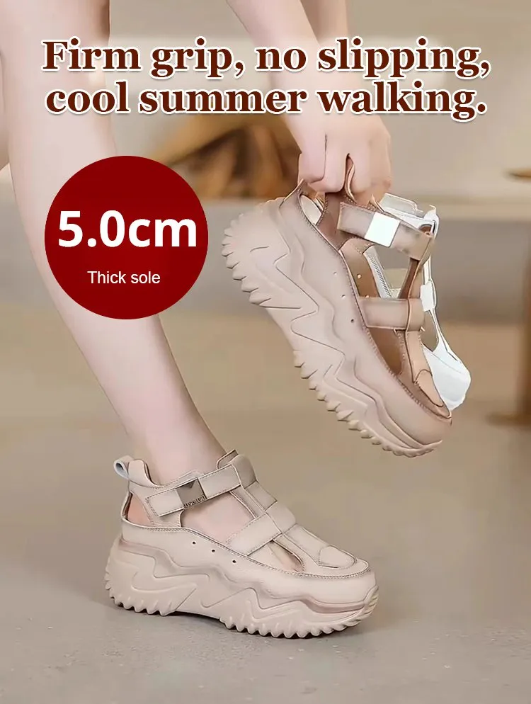 Breathable Hollow-out Platform Wedge Sandals for Women