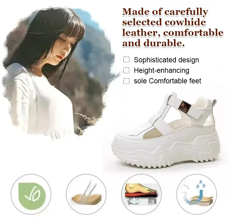 Breathable Hollow-out Platform Wedge Sandals for Women