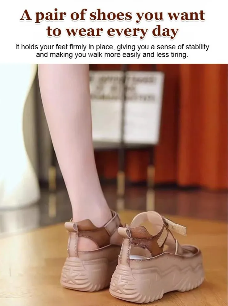 Breathable Hollow-out Platform Wedge Sandals for Women