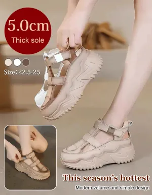 Breathable Hollow-out Platform Wedge Sandals for Women