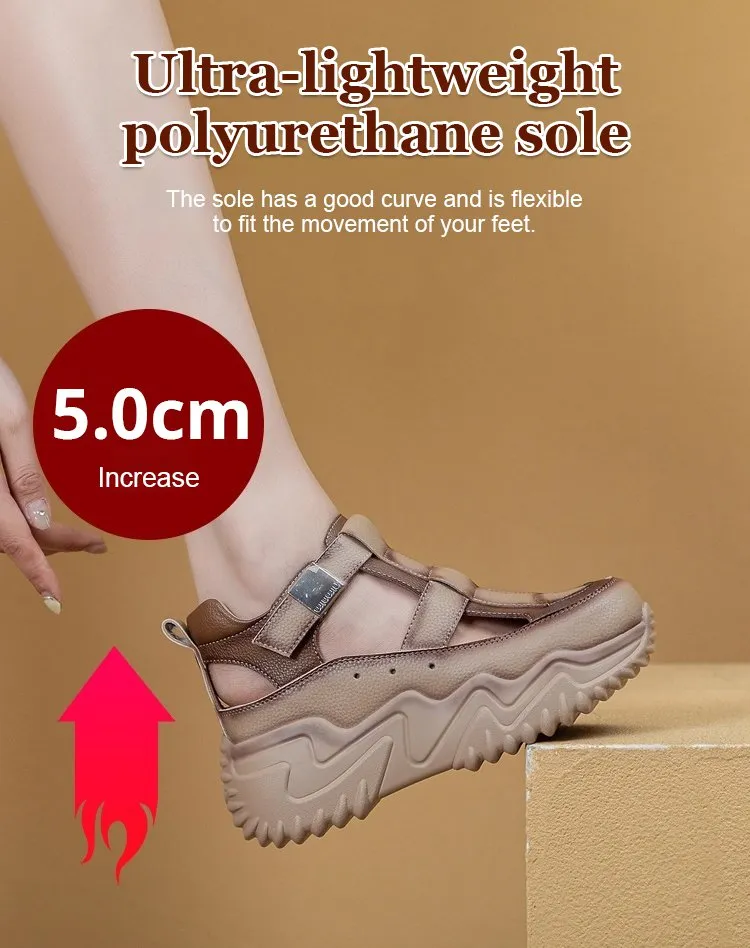 Breathable Hollow-out Platform Wedge Sandals for Women
