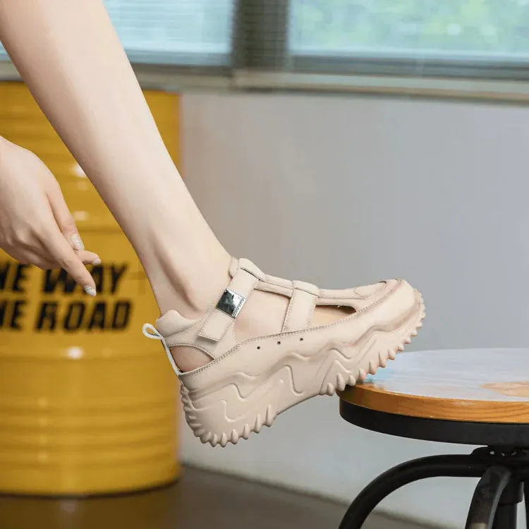 Breathable Hollow-out Platform Wedge Sandals for Women