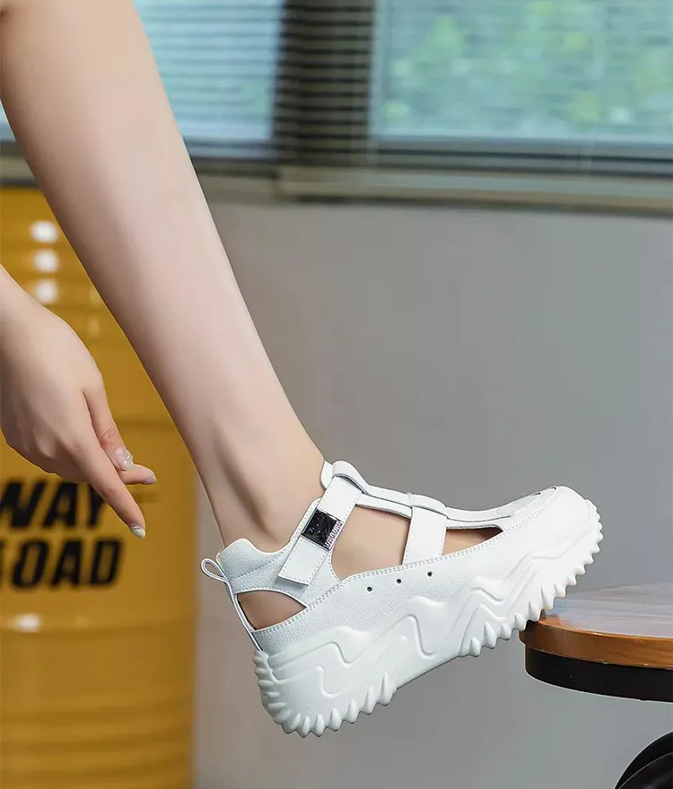 Breathable Hollow-out Platform Wedge Sandals for Women