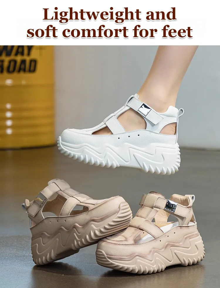 Breathable Hollow-out Platform Wedge Sandals for Women