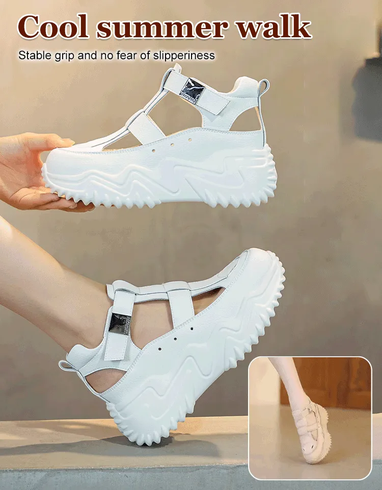 Breathable Hollow-out Platform Wedge Sandals for Women