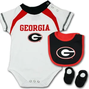 Bulldogs Newborn Creeper, Bib and Bootie Set (6-9M)