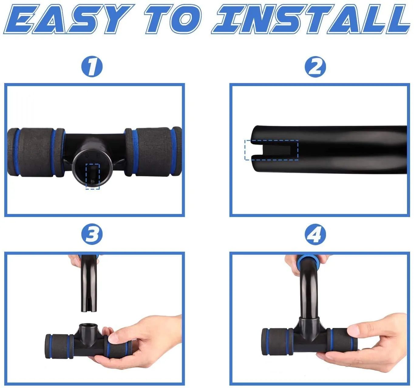 Bundle - Portable Push Up Bar | (Blue) Pack of 1