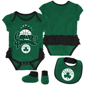 Celtics Court Princess Creeper, Bib and Booties Set