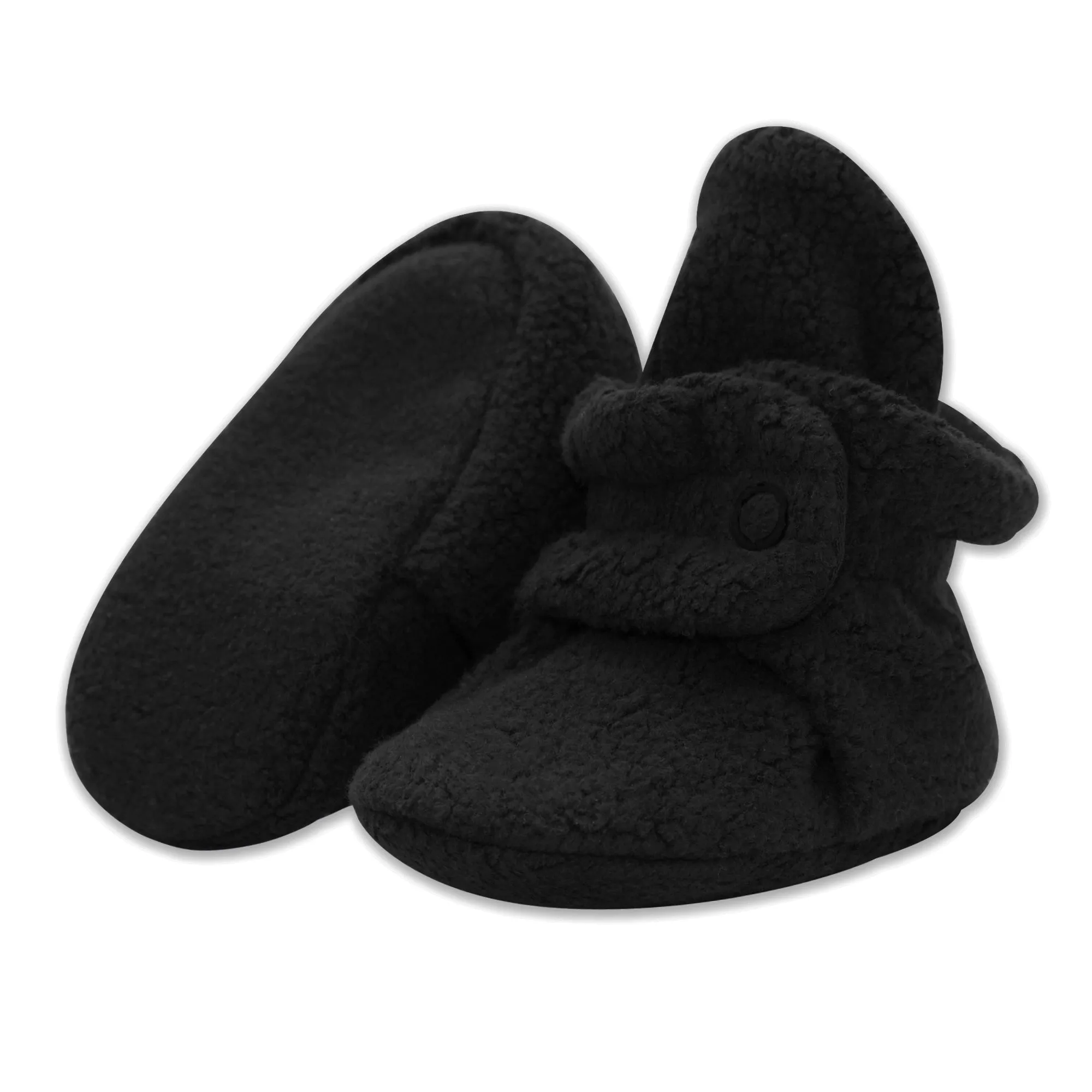 Cozie Fleece Gripper Baby Bootie - Black