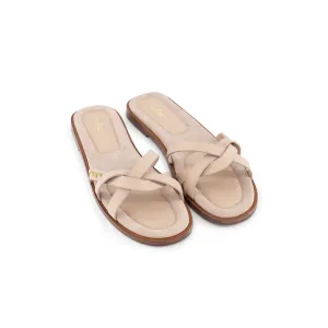 Criss Cross Flats in Nude