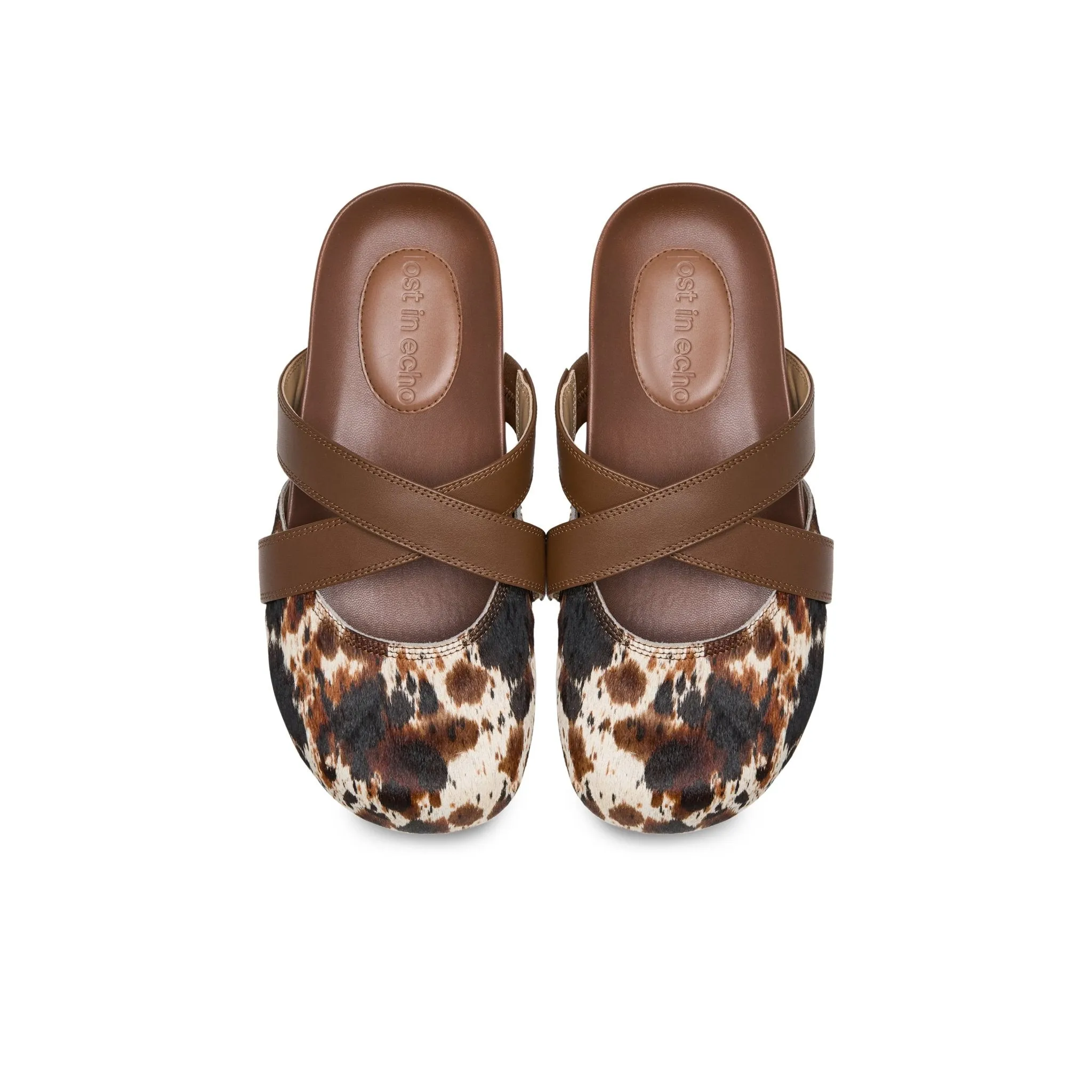 Cross Strap Bun Head Birkenstock Slippers In Coffee Brown