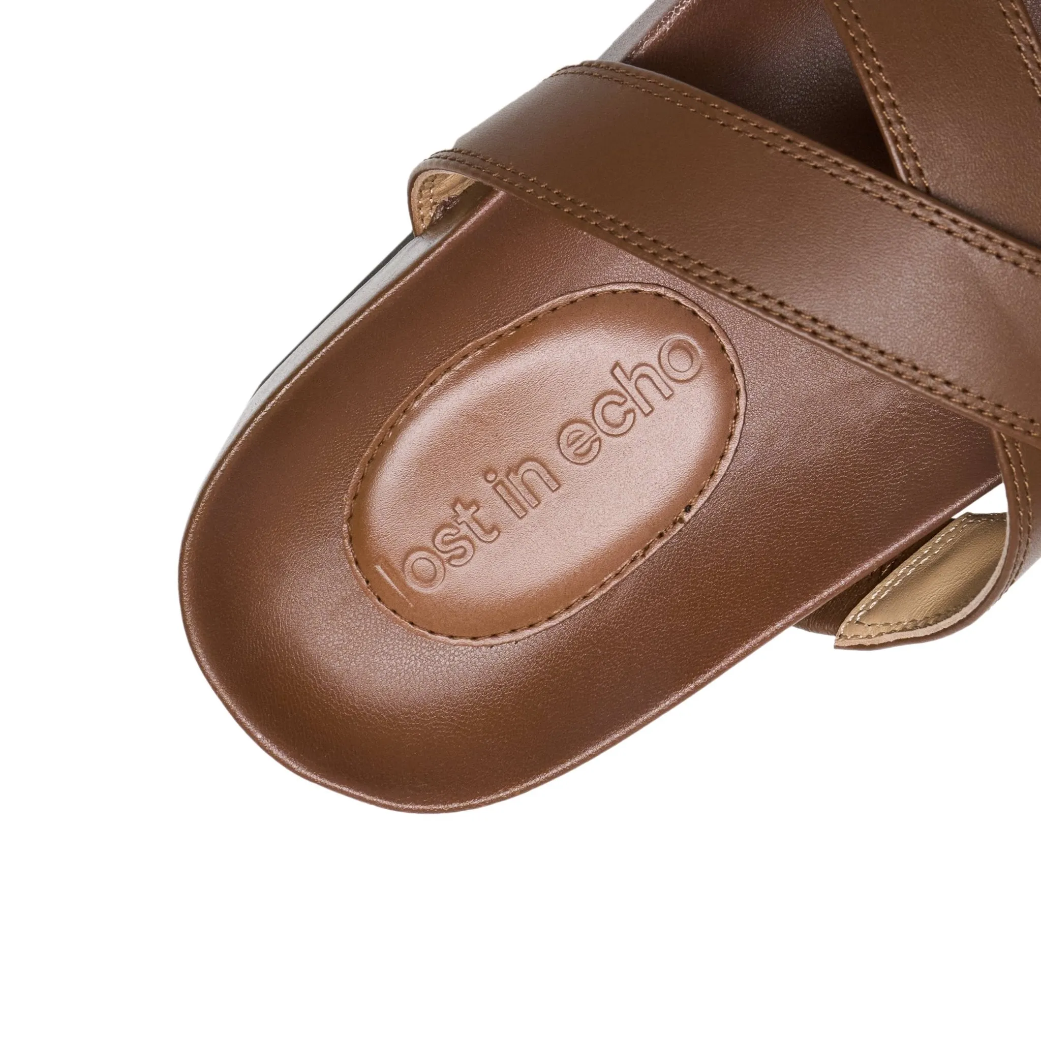 Cross Strap Bun Head Birkenstock Slippers In Coffee Brown