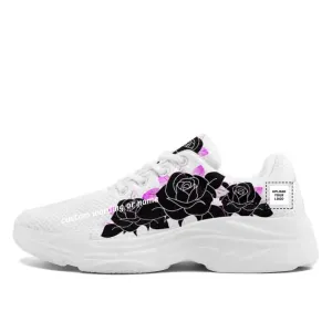 Custom Chunky Shoes Blossoming Team Spirit with Floral Theme, Personalized Names and Images for Flower Enthusiasts,FN020-23023001,Winter Sneakers,Outdoor Boots,Comfy Winter Boots
