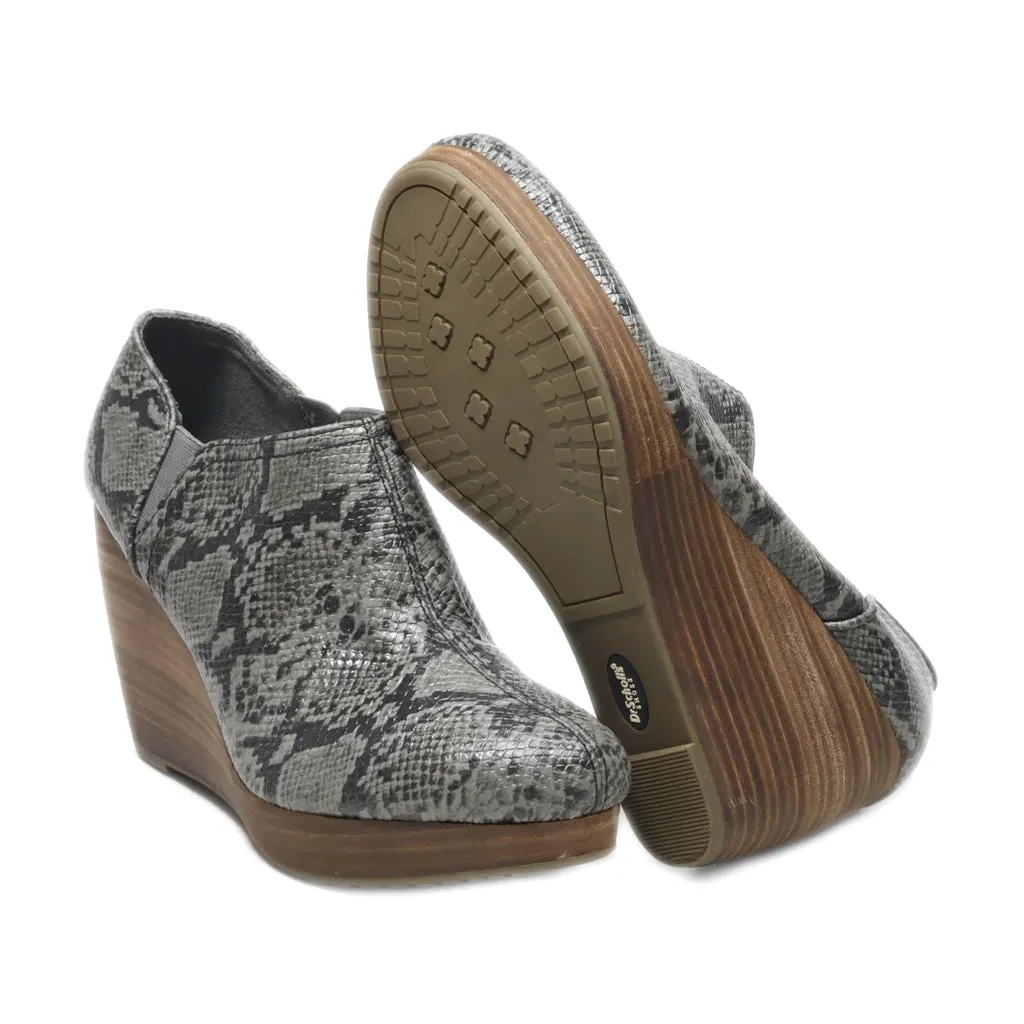 Dr. Scholl'S Wedge Shoes Leather Black Colour For Women