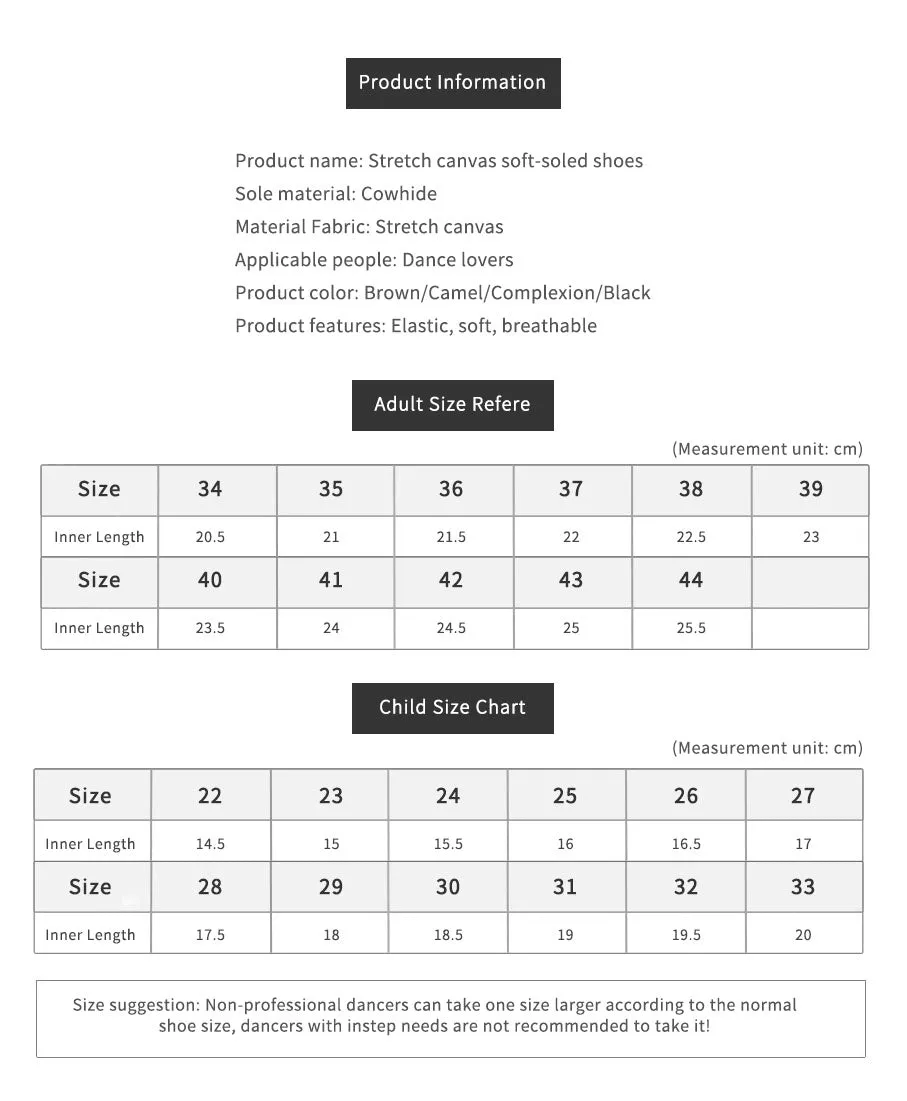 Elastic Cloth Training Dance Shoes Ballet Soft-soled Shoes