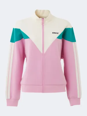 Erke Full Zip Women Lifestyle Sweatshirt Pink