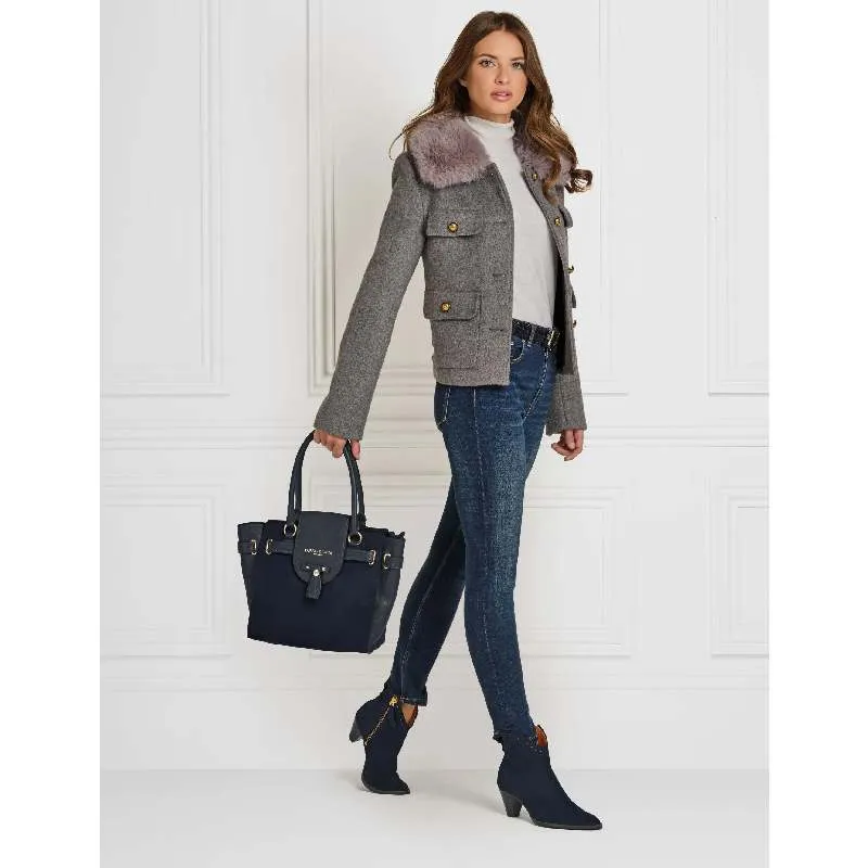 Fairfax & Favor Regina Ladies Suede Ankle Boot - Navy
