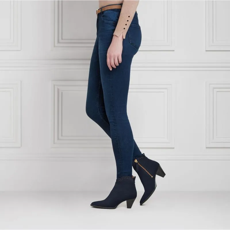 Fairfax & Favor Regina Ladies Suede Ankle Boot - Navy