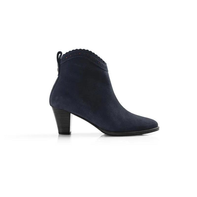 Fairfax & Favor Regina Ladies Suede Ankle Boot - Navy