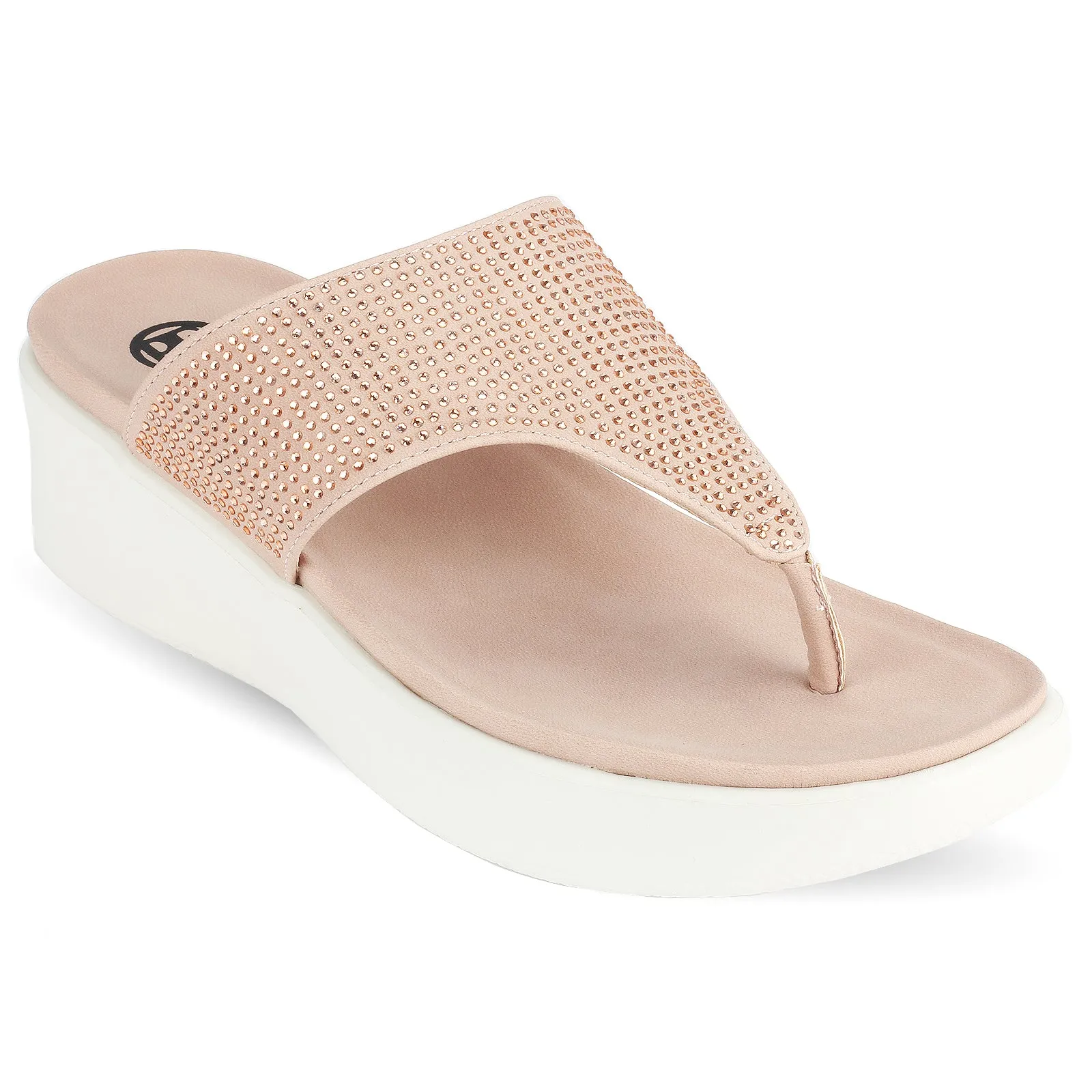 Fay women's stone embellished platform heel sandal