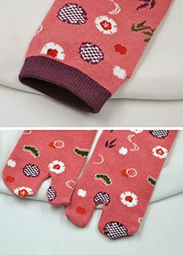 Flip Flop Two Toe Ankle Tabi Sock for Women - 4 Pairs