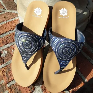 Glitzy Cork Wedge Thong | Yellow Box Footwear
