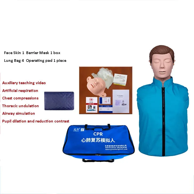 Half Body Adult CPR Training Manikin Nursing Training Mannequin Teaching Model First Aid Training Dummy