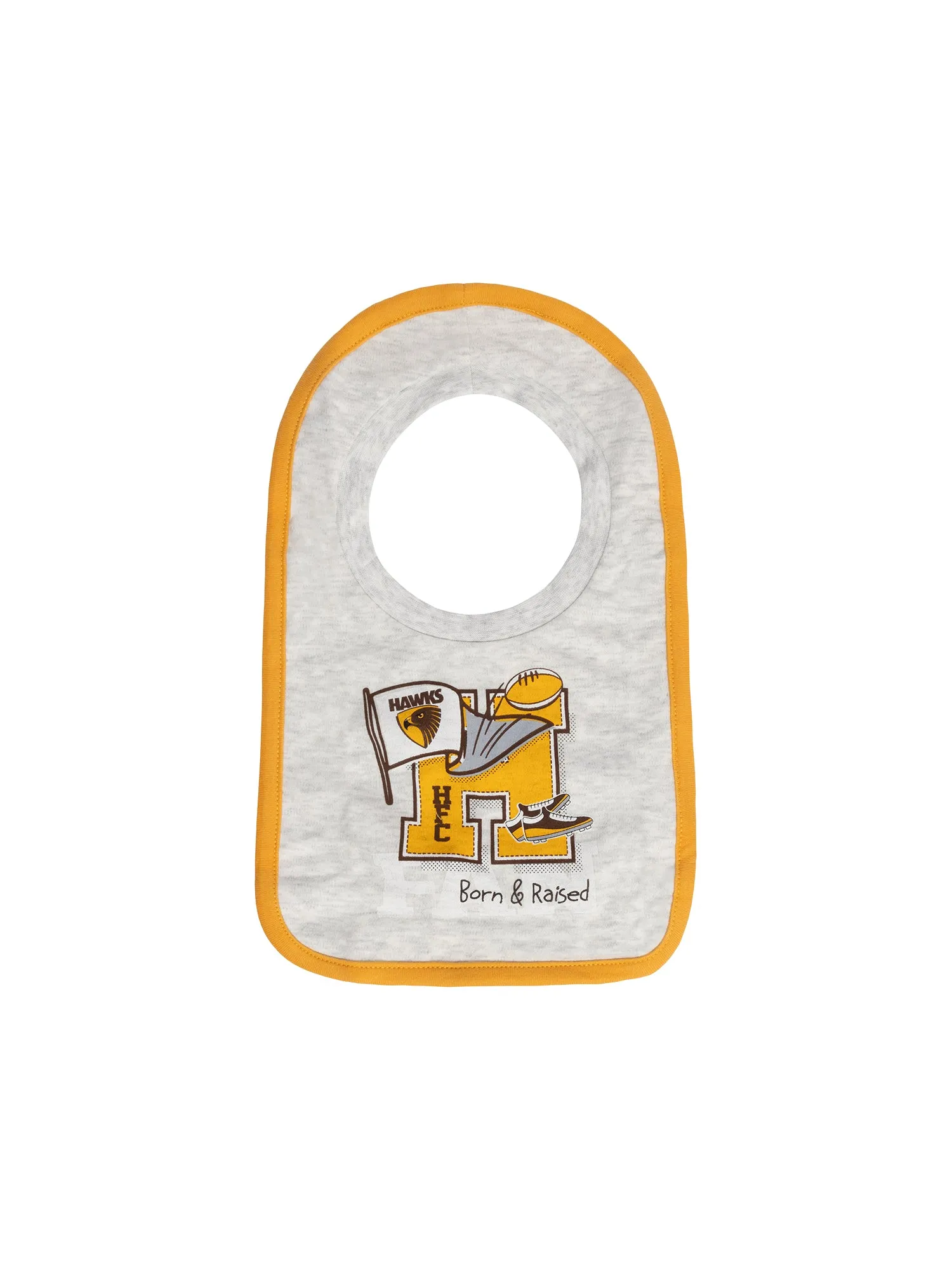 Hawthorn Hawks Baby Infants Footy Fan Romper Bib Booties Gift Set