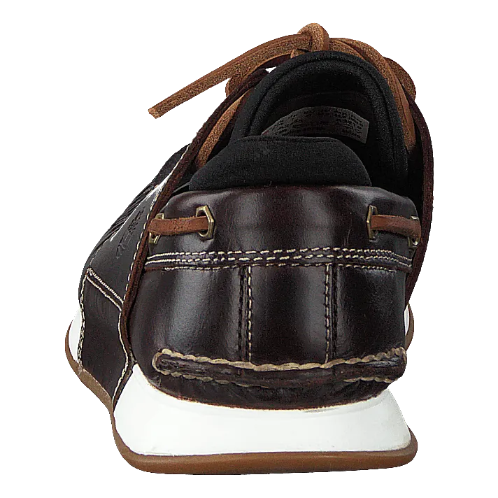 Heger's Bay 3 Eye Boat Medium Brown Full Grain